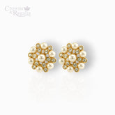 Elizabethan Styled Faux Pearl - Clip On Earrings